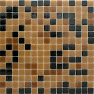 Мозаика MIX8 Черно-коричневый (бумага) стекло 32.7х32.7 см глянцевая чип 20х20 мм