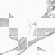 Мозаика Mosaic Calacatta White 29.7x29.7 керамогранит матовая, белый, серый