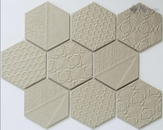 Мозаика R-331 керамика 25.6х29.5 см матовая чип 95х110 мм, бежевый