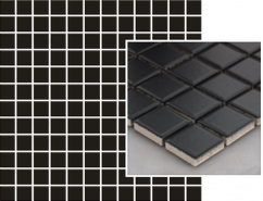 Мозаика Albir Nero Mozaika Prasowana керамика 29.8х29.8 см гладкая, глазурованная чип 2.3x2.3 мм, черный 5900144058729