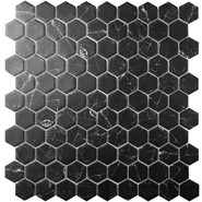 Мозаика Hex Marquina (на сетке) 3.5х3 стекло 30.7х31.7