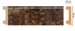 Плинтус напольный D234-713 ДМ Decomaster (58х16х2400 мм) 