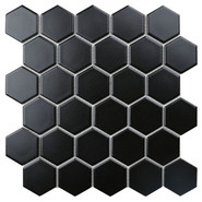 Мозаика Керамическая Hexagon small Black Matt (IDL4810) 272х282х6