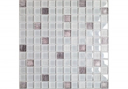 Мозаика Vesta White 2.3x2.3 стеклянная 30x30