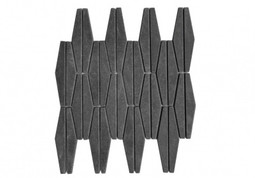Мозаика Mangolia Deluxe камень 30.821х30.21 см матовая чип 1.5x1.5 мм, черный