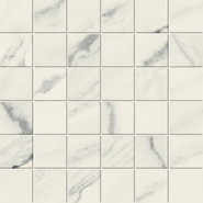 Мозаика Forte dei Marmi Panda White Mosaic Lap 30x30 керамогранит лаппатированная, белый, черный 610110001052