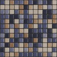 Мозаика Mix Standard Poetic 1 керамика 30х30 см Appiani матовая чип 25х25 мм, бежевый, коричневый, синий XPOE 701