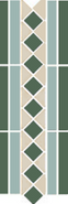Бордюр Border Belfast 2 Strip Stand. (13+16+18) 42х14,5 матовый керамогранит
