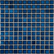 Мозаика PW2323-06 керамика 30х30 см глянцевая чип 23х23 мм, синий
