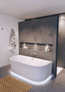 Акриловая ванна Riho Desire Wall 184x84 +светодиоды с размещением под ванной