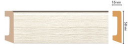 Плинтус напольный D234-70 ДМ Decomaster (58х16х2400 мм) 