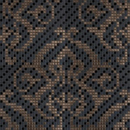 Мозаика Reale керамика 30х30 см Appiani Tessuti матовая чип 12х12 мм, коричневый, черный