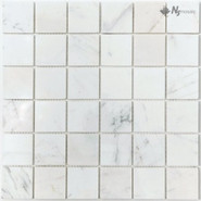 Мозаика KP-759 камень 29.8х29.8 см полированная чип 48х48 мм, белый