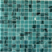 Мозаика Pixmosaic PIX131 из стекла, чип 23x23 мм, сетка 327х327х4 мм матовая бирюзовый