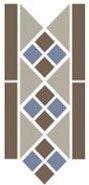 Бордюр Border Lisbon with 1 strip (Tr.01, Dots 29+11, Strips 29) 28х15 матовый керамогранит