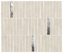 Мозаика Boost Mineral White Mosaico Domino Lux 35х29,2 керамогранит матовая, белый, серый, черный AIHG