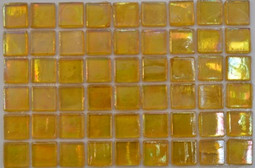 Мозаика Taurus-Lux-14 прокрашенная в массе стекло 32.7х32.7 см перламутровая чип 15х15 мм, желтый