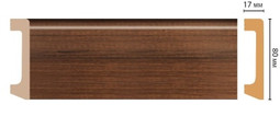 Плинтус напольный D235-74 ДМ Decomaster (80х17х2400 мм)