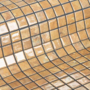 Мозаика Garnet стекло 31.3х49.5 см глянцевая чип 2.5x2.5 мм, бежевый