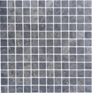 Мозаика PIX762 из стекла, 30х30 см Pixmosaic матовая чип 23х23 мм, серый
