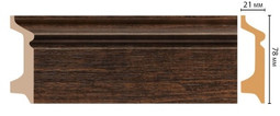 Плинтус напольный D122-966 ДМ Decomaster (78х21х2400 мм) 