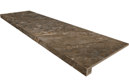 Комплект (Ступень BR04 (33x120) неполированная (прямоугол. бортик) без насечек + Подступенок (14,5x120)) керамогранит 67325