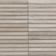 Мозаика Pixmosaic PIX 348 White Wooden, Convex, чип 20х151 мм, сетка 300х305х12 мрамор матовая бежевый