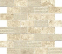 Мозаика Aix Blanc Minibrick Tumbled-30,5x30,5 3.7x7.5 керамическая
