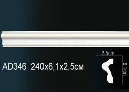 Молдинг Гладкий AD346F (30) гибкий Перфект полиуретан