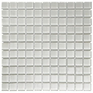 Мозаика стеклянная Aquaviva Сristall YF-813 30х30 см матовая чип 25х25 мм, белый 023338