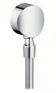 Шланговое подсоединение Hansgrohe FixFitt S с клапаном обратного тока и шарнирным соединением, хром
