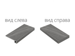 Ступень угловая правая Contempora Carbon Scalino Angolare Destro 33х60 керамогранит патинированная 620070000645