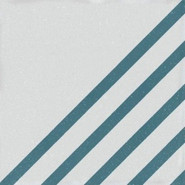 Декор Boreal Dash Decor White Blue 18,5x18,5 глазурованный, матовый керамогранит