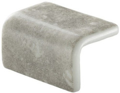 Мозаика Ezarri Corner Ash Safe стекло 3х5х2.5 см матовая, антислип чип 50х50 мм, серый