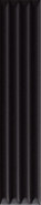 Настенная плитка Up Cannettato Black Matte 5х25 La Fabbrica матовая, рельефная (структурированная) керамическая 192122