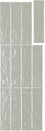 Настенная плитка Music Cendra Decor 7.5x30 глянцевая, рельефная (структурированная) керамическая