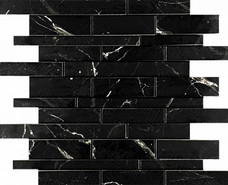 Мозаика Estrada Nero Brick Bone Mix 30х36 керамогранит Velsaa полированная, черный