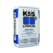 Клей Litoplus K55 для мозаики и плитки белый (мешок) 25 кг 015942