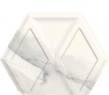 Настенная плитка Morning Bianco Heksagon Struktura Pol. Paradyz Ceramika 17.1x19.8 рельефная (структурированная), глянцевая керамическая 5900144047594