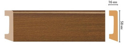 Плинтус напольный D234-85 ДМ Decomaster (58х16х2400 мм) 