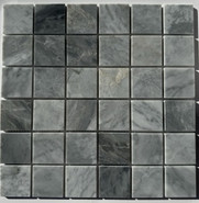 Мозаика PIX 338 Ice Grey, мрамор 30.5х30.5 см Pixmosaic полированная чип 48х48 мм, серый, черный