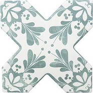 Керамогранит Cevica Beсolors Cross Dec. Stencil Lagoon 13.25х13.25 матовый