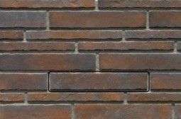 Настенная плитка Рядовой элемент Кирпич Новая Англия 30.26.14.Р(70), шов 10, Графитовый 7х40 Феодал матовая 00000040350