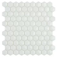 Мозаика Hex Matt White № 910D (на сетке) стекло 30.7х31.7 см матовая, белый С0004567
