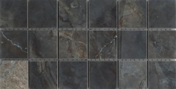 Мозаика Mk.GalaxyBrownPulidoxRect1530 15х30 керамогранит полированная, черный