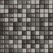 Мозаика Mix Standard Urban Hitech 1 керамика 30х30 см Appiani матовая чип 25х25 мм, коричневый, серый XUHT 701
