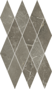 Мозаика Stellaris Tuscania Grey Mosaico Diamond керамогранит 28х48 см Italon полированная, серый 620110000207