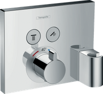 Термостатический смеситель Hansgrohe ShowerSelect для душа на 2 потребителя со шланговым подсоединениям (внешняя часть)