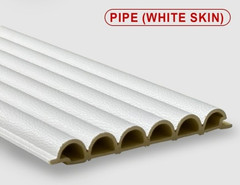 Стеновая панель Pipe white skin Bonaparte бамбук, под кожу, матовая, рифленая 2800х123х15 мм