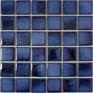 Мозаика PW4848-28 керамика глянцевая 30.6х30.6 см чип 48х48 мм, синий